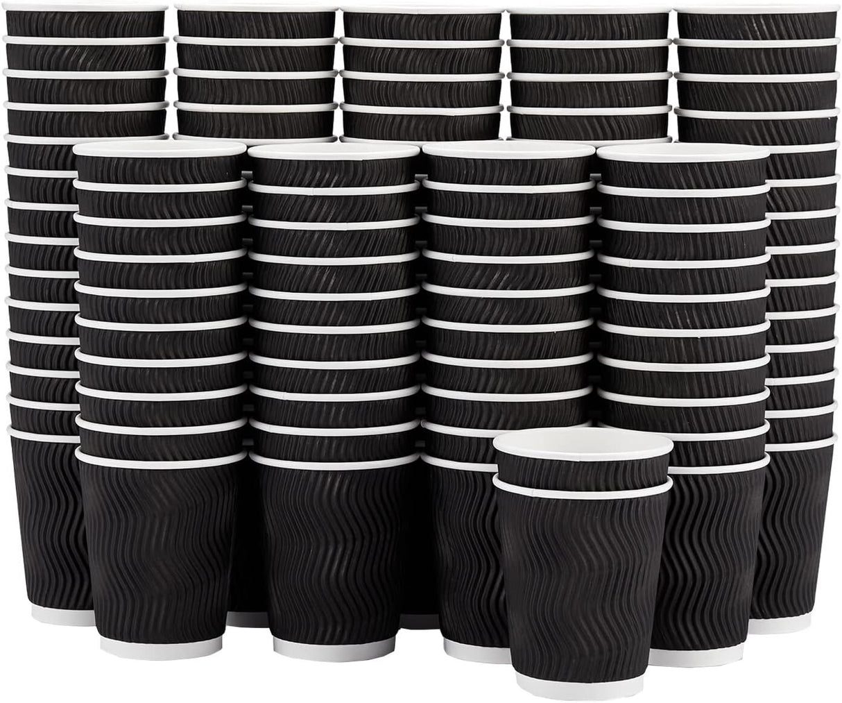 500x 8oz Triple Wall Paper Disposable Coffee Cups for Takeaway (Bulk)