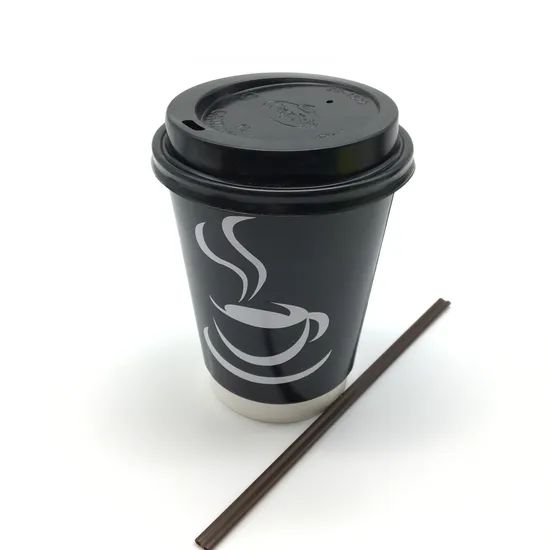 360x 12oz Paper Disposable Coffee Cups with Lids for Takeaway (Bulk)