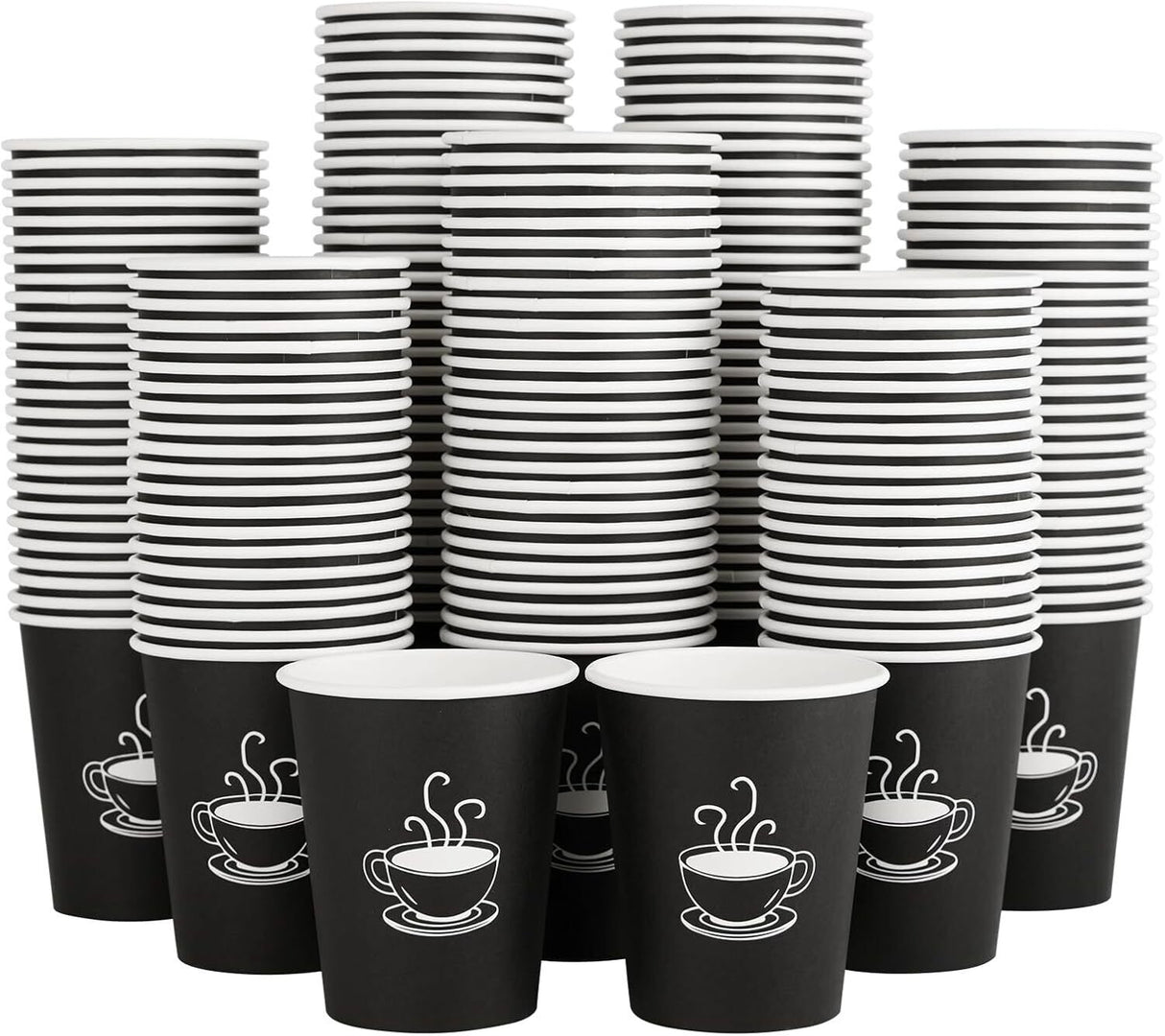 1000x 12oz Paper Disposable Coffee Cups for Takeaway (Bulk)