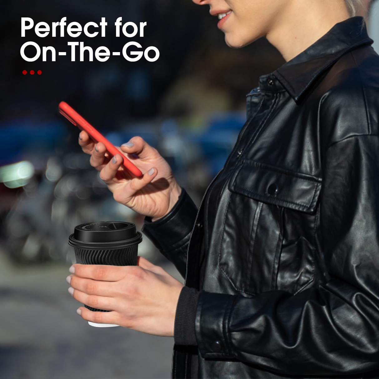 360x 12oz Triple Wall Paper Disposable Coffee Cups w/Lids for Takeaway (Bulk)