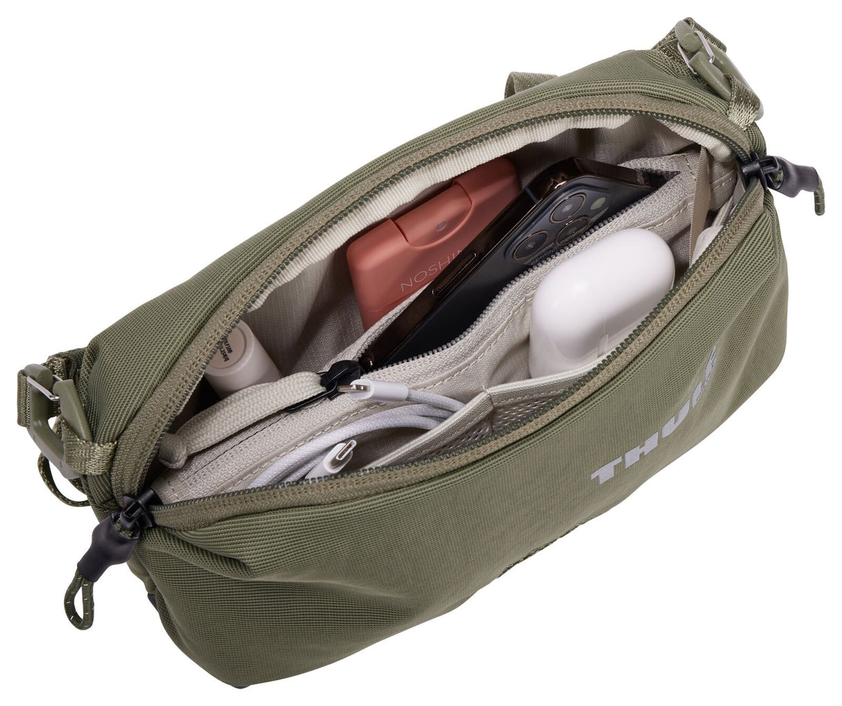 THULE Paramount 2L Crossbody Bag Sling Pouch Travel Organiser in Olive Green