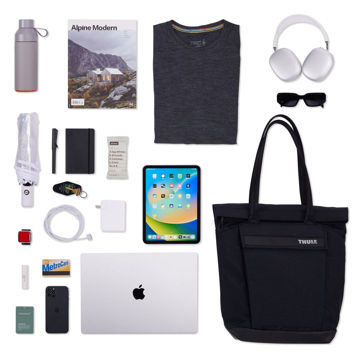 THULE Paramount 22L Water-Resistant Tote Bag w/ 16" Laptop Sleeve in Black