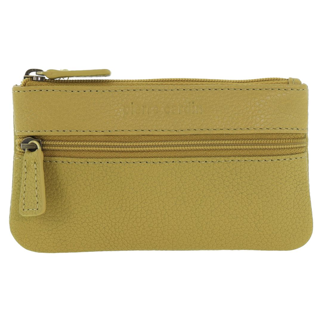 Pierre Cardin Ladies Womens Genuine Leather RFID Coin Purse Wallets - Yellow