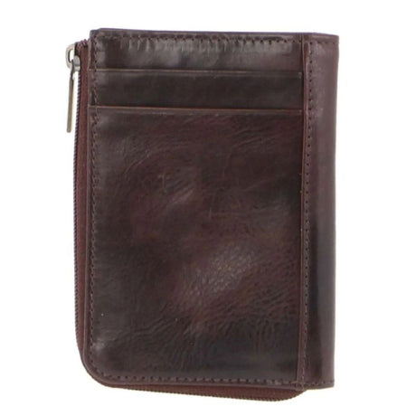Pierre Cardin Mens Key & Credit Card Holder Italian Leather Wallet - Chocolate