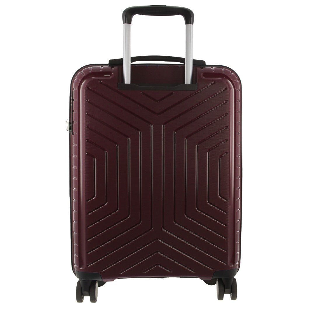 Pierre Cardin 3pc Hardshell Superlight Luggage Set 20/24/28" - Burgundy/White (Travel Suitcases)