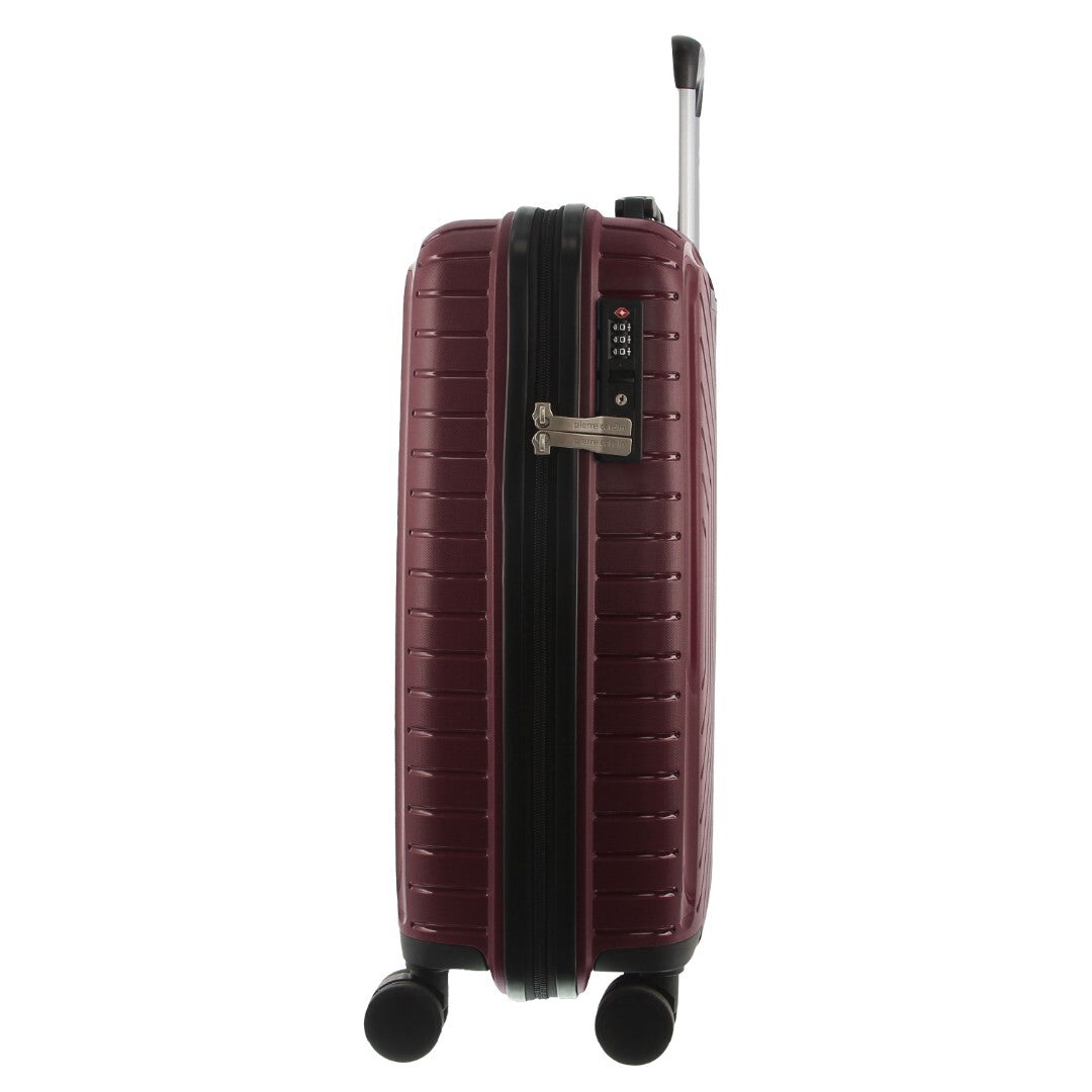 Pierre Cardin 3pc Hardshell Superlight Luggage Set 20/24/28" - Burgundy/White (Travel Suitcases)