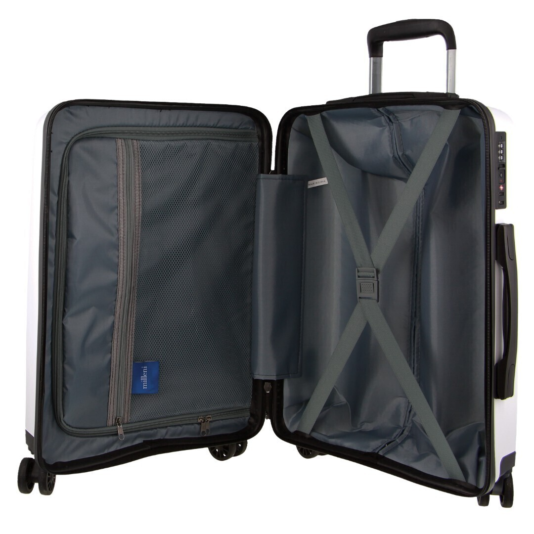 Pierre Cardin 3pc Hardshell Superlight Luggage Set 20/24/28" - Burgundy/White (Travel Suitcases)