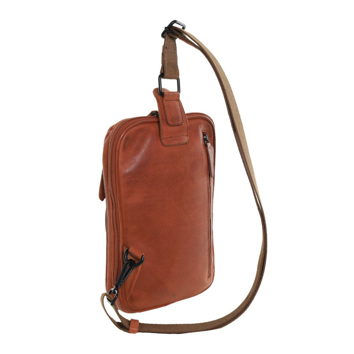 Pierre Cardin Mens Leather Crossbody Bag - Cognac