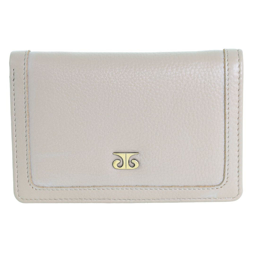 Pierre Cardin Ladies Leather Snap Button Bi-Fold Wallet - Taupe