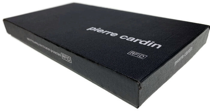 Pierre Cardin RFID Mens Wallet Bi-Fold Genuine Italian Leather w GIFT BOX - Brown