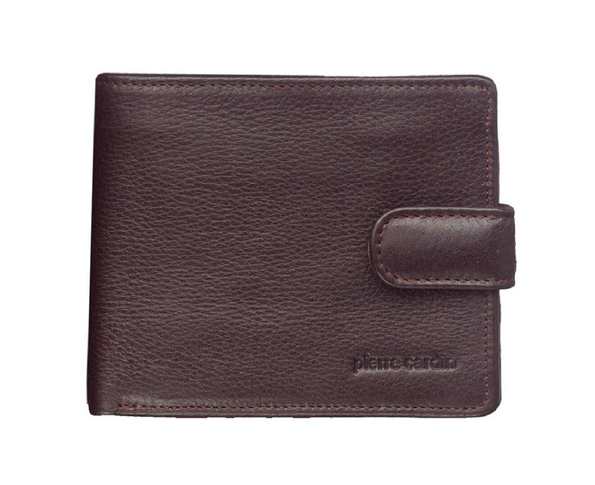 Pierre Cardin RFID Mens Wallet Bi-Fold Genuine Italian Leather w GIFT BOX - Brown