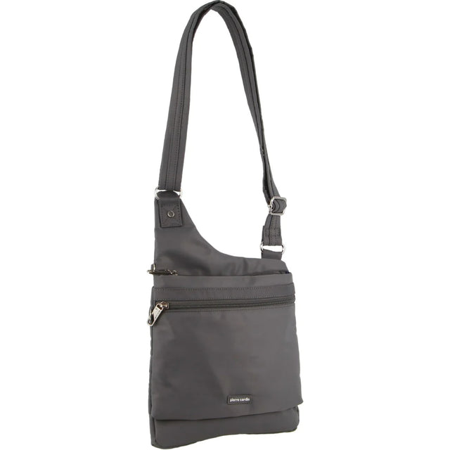 Pierre Cardin Anti-Theft Small Cross Body Bag Slash Proof RFID Blocking - Grey