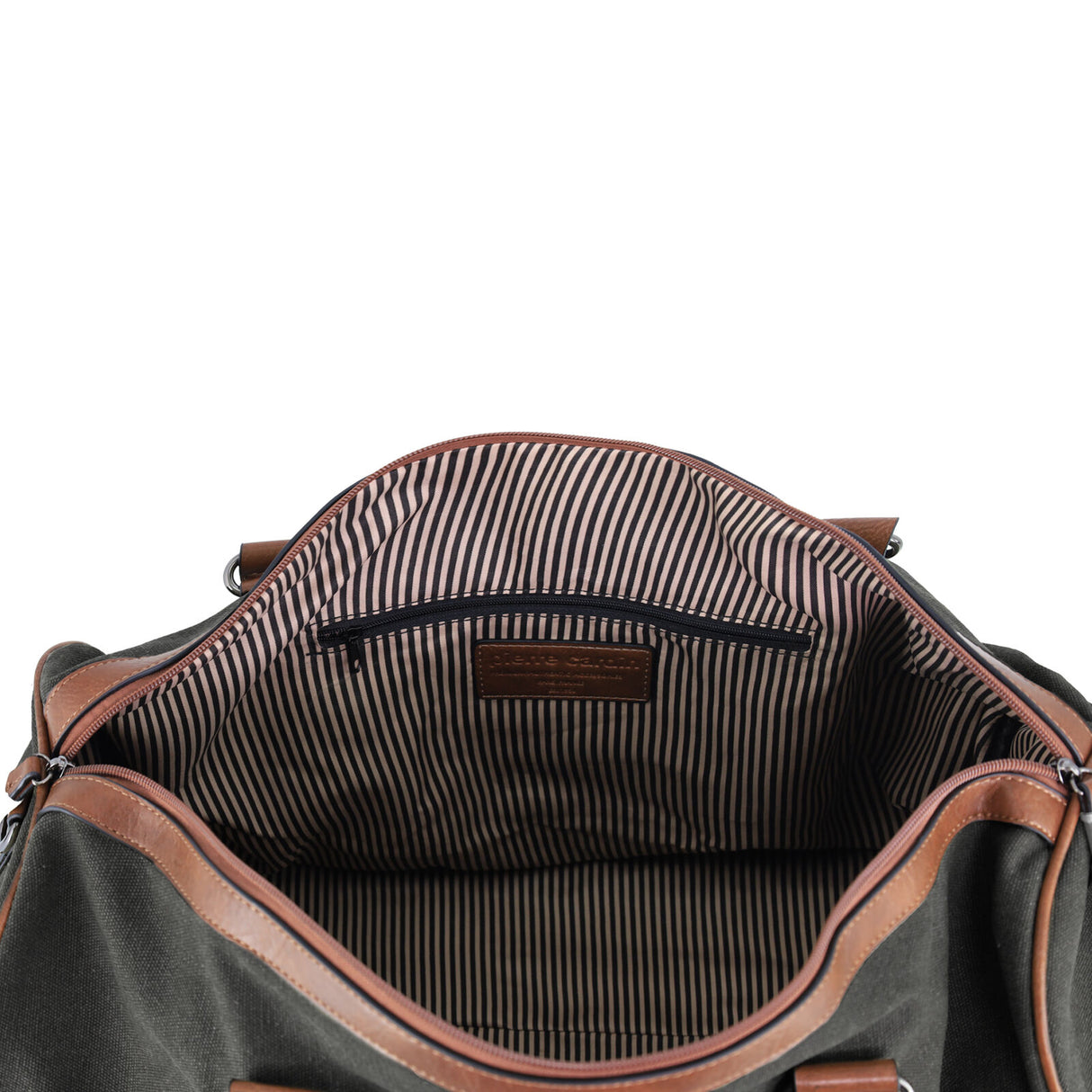 Pierre Cardin Canvas Mens Travel Bag Duffle Weekend Overnight Business Luggage - Black