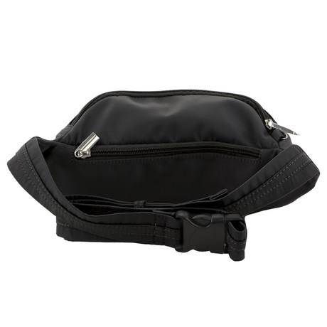 Pierre Cardin Slash Proof Waist Belt Bum Bag Travel RFID Anti-Theft Mens Black