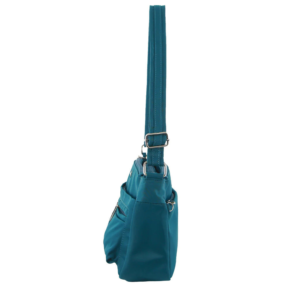 2pc Pierre Cardin RFID Crossbody Bag Set - Wine & Turquoise (Slash Proof)