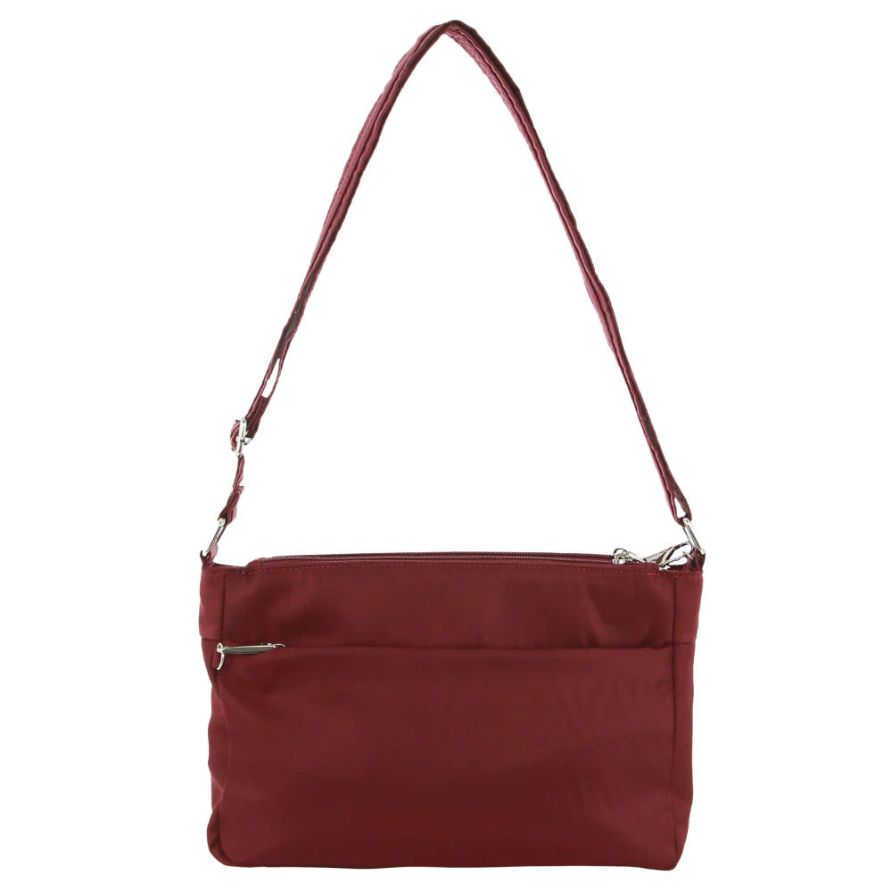 2pc Pierre Cardin RFID Crossbody Bag Set - Wine & Turquoise (Slash Proof)