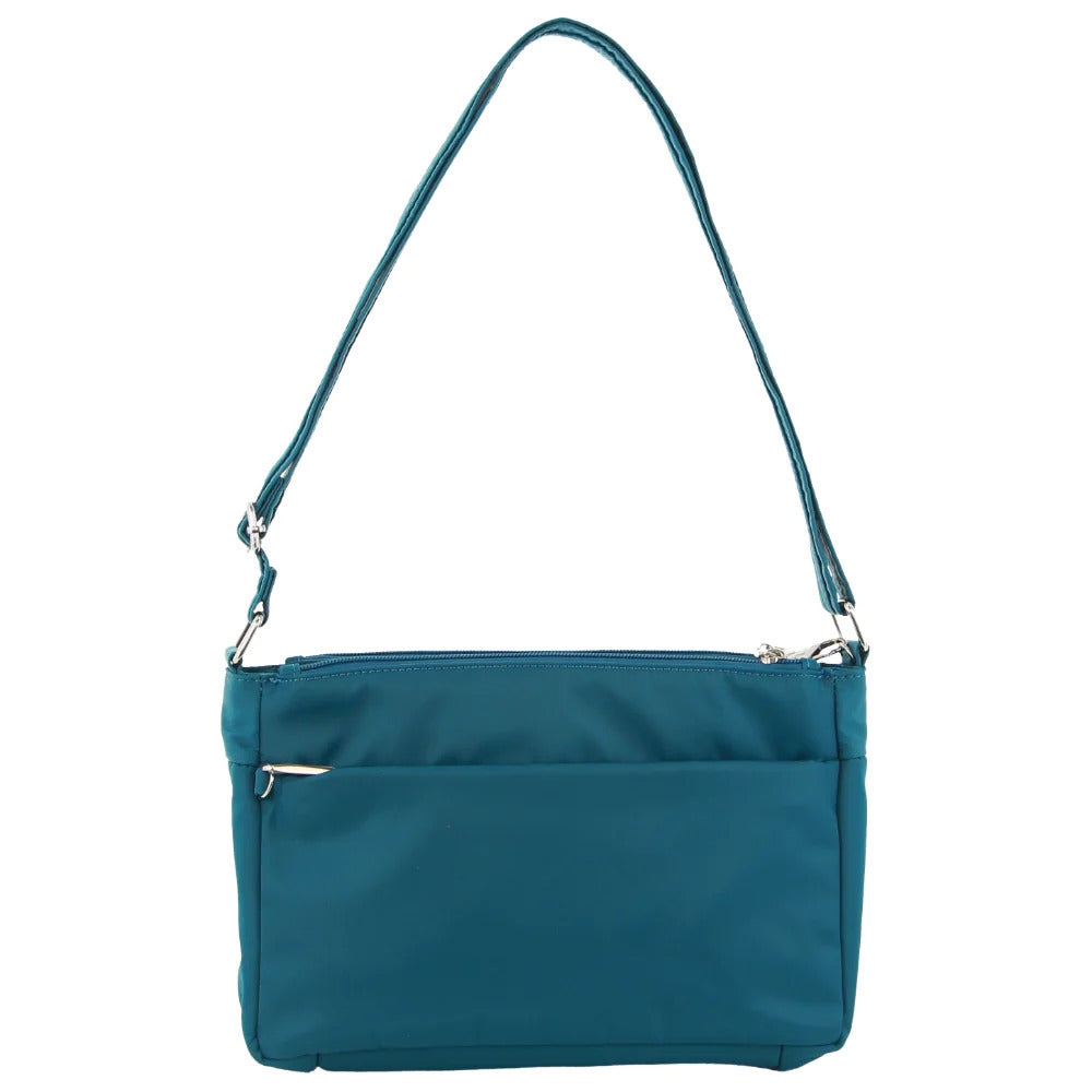 2pc Pierre Cardin RFID Crossbody Bag Set - Wine & Turquoise (Slash Proof)