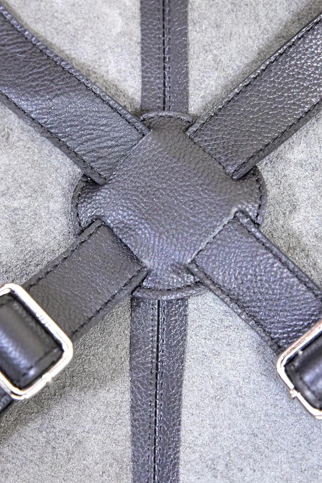 Pierre Cardin Professional Leather Apron Butcher Woodwork Hairdressing Barber Chef - Matte Black