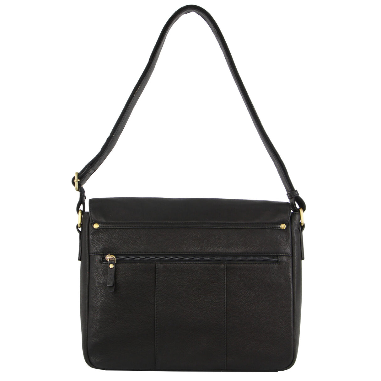 Pierre Cardin Leather Business Bag & Organizer Crossbody Bag Set - Black