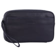 Pierre Cardin Mens Leather Organizer Bag Toiletry Case - Navy