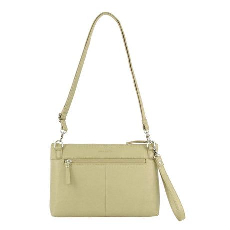 Pierre Cardin Womens Crossbody/Clutch Leather Bag in Sand