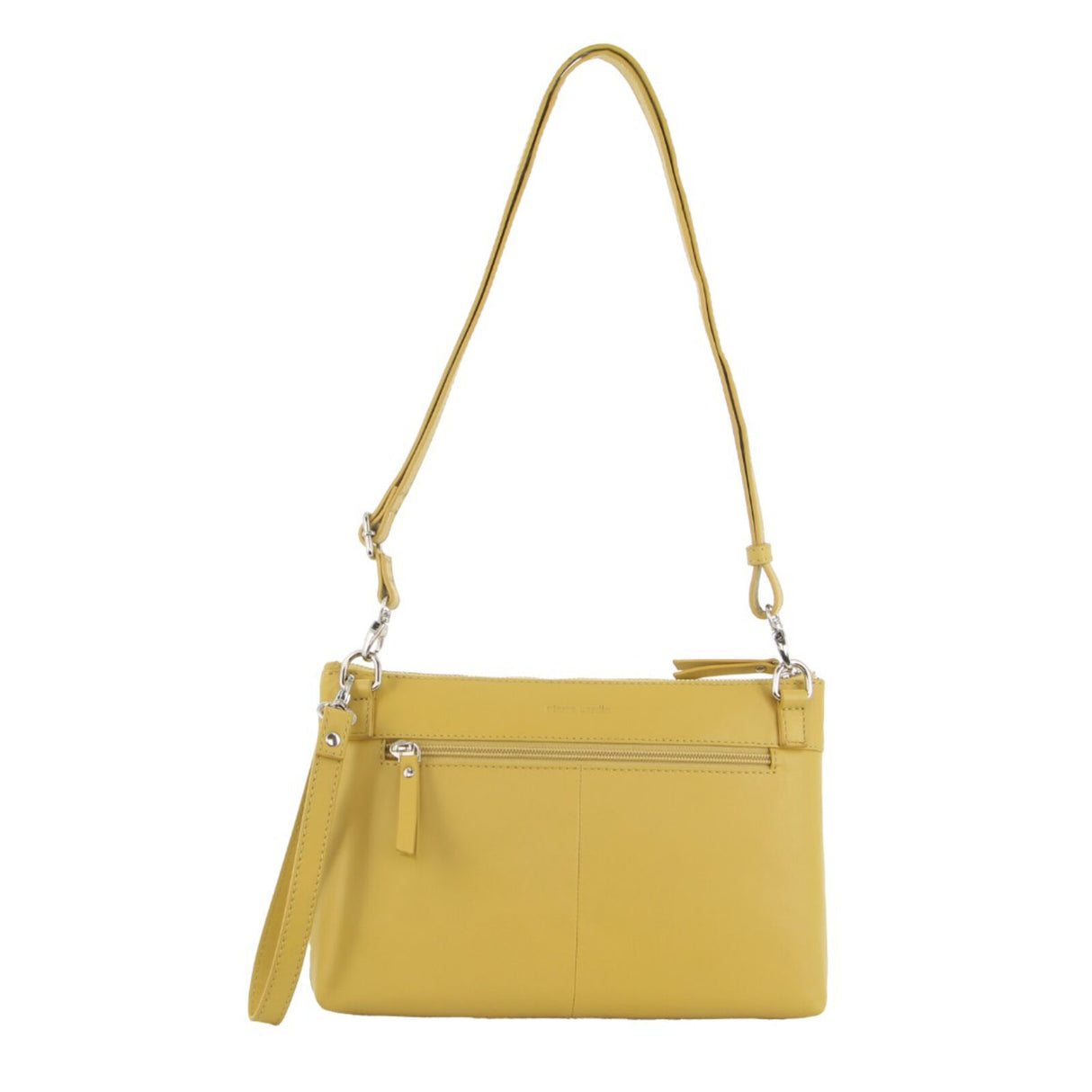 Pierre Cardin Womens Crossbody/Clutch Leather Bag in Yellow