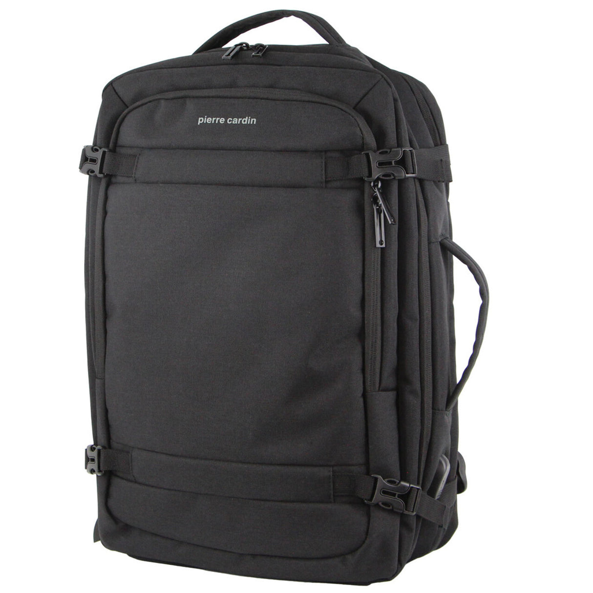 Pierre Cardin Mens Travel & Business 24L Backpack with Built-in USB Port - Black