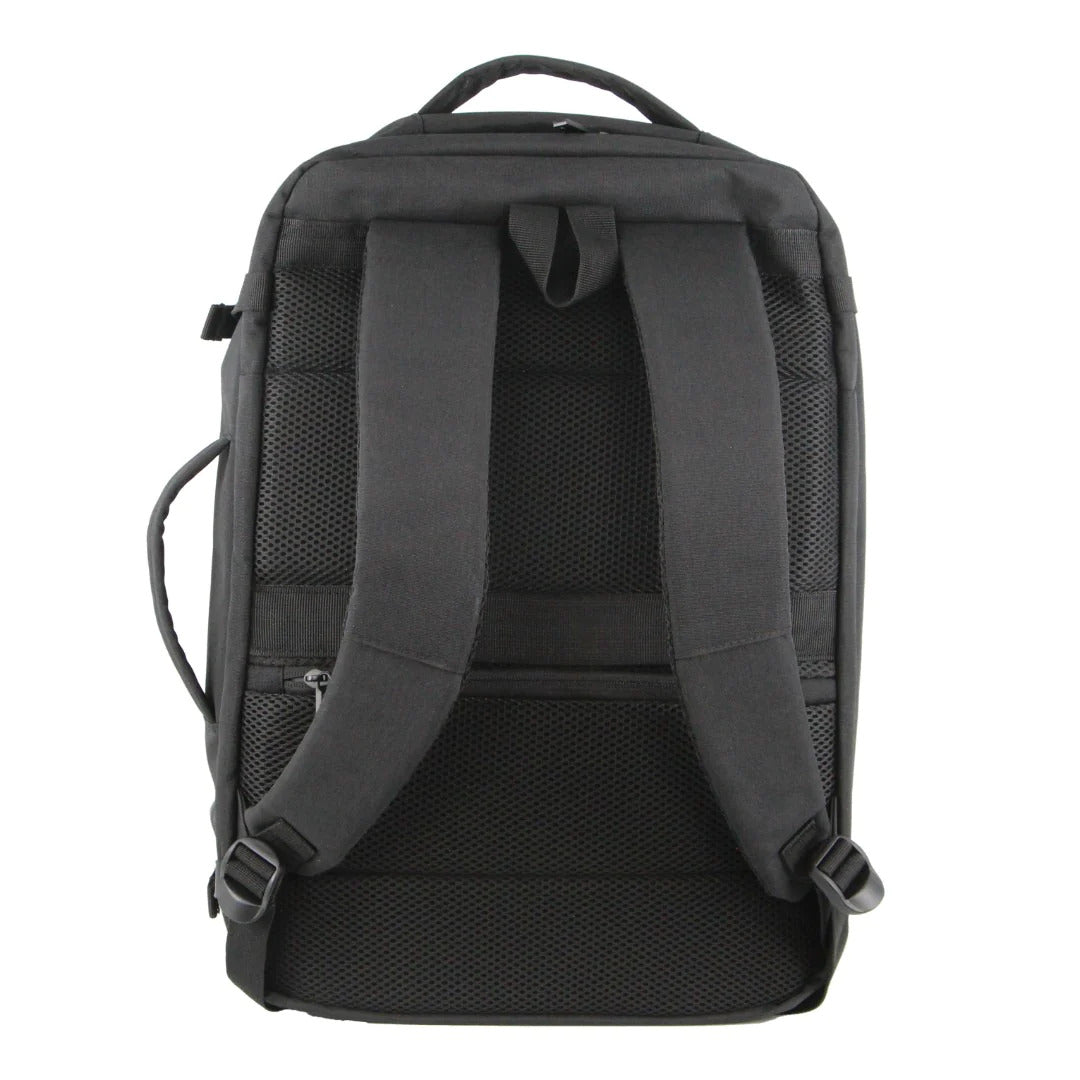 Pierre Cardin Mens Travel & Business 24L Backpack with Built-in USB Port - Black