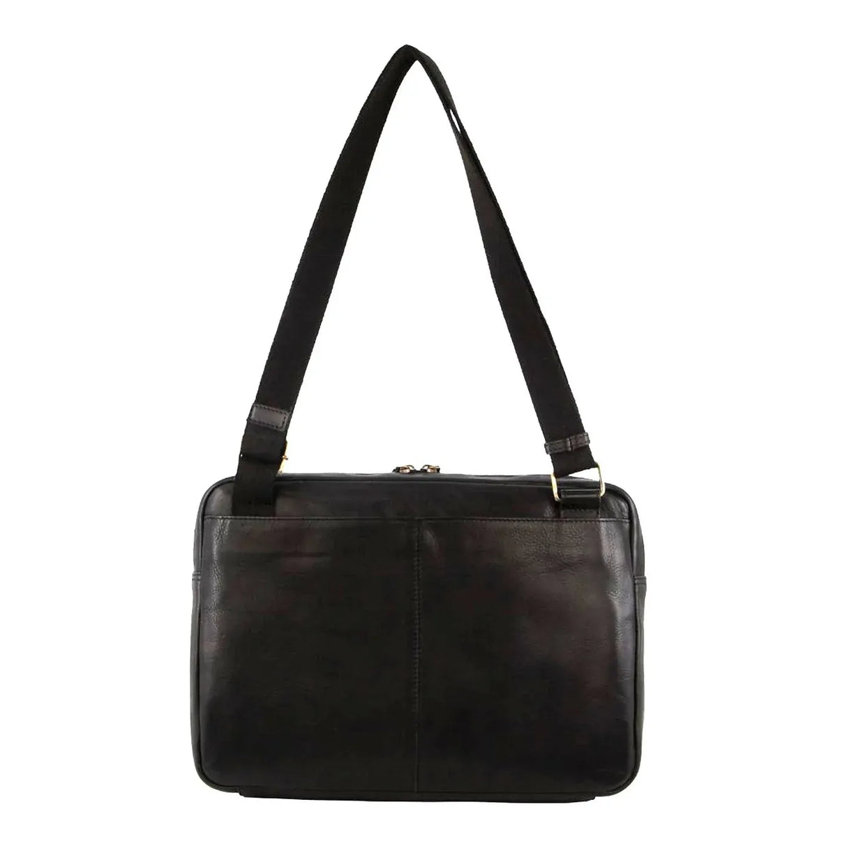 Pierre Cardin Mens Leather Business Laptop Comnputer Bag in Black