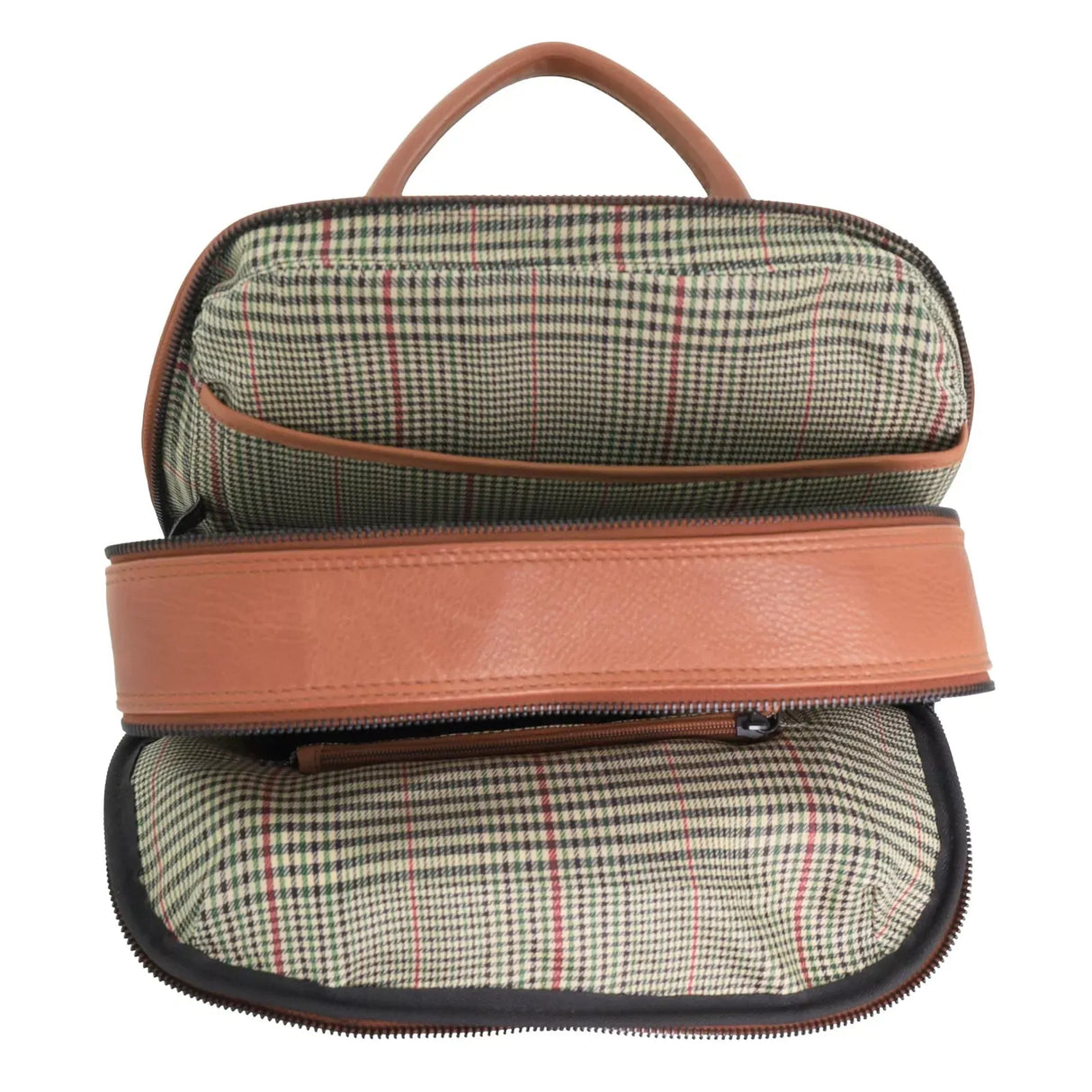 Pierre Cardin Leather Business/Laptop Backpack Bag in Cognac