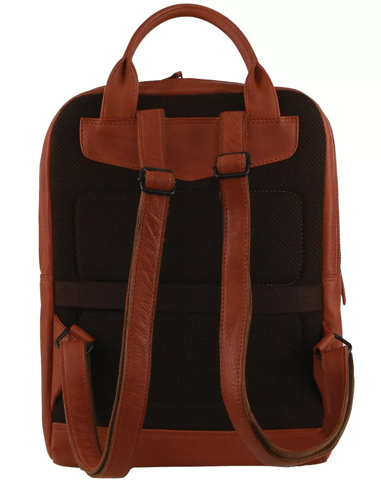 Pierre Cardin Leather Business/Laptop Backpack Bag in Cognac