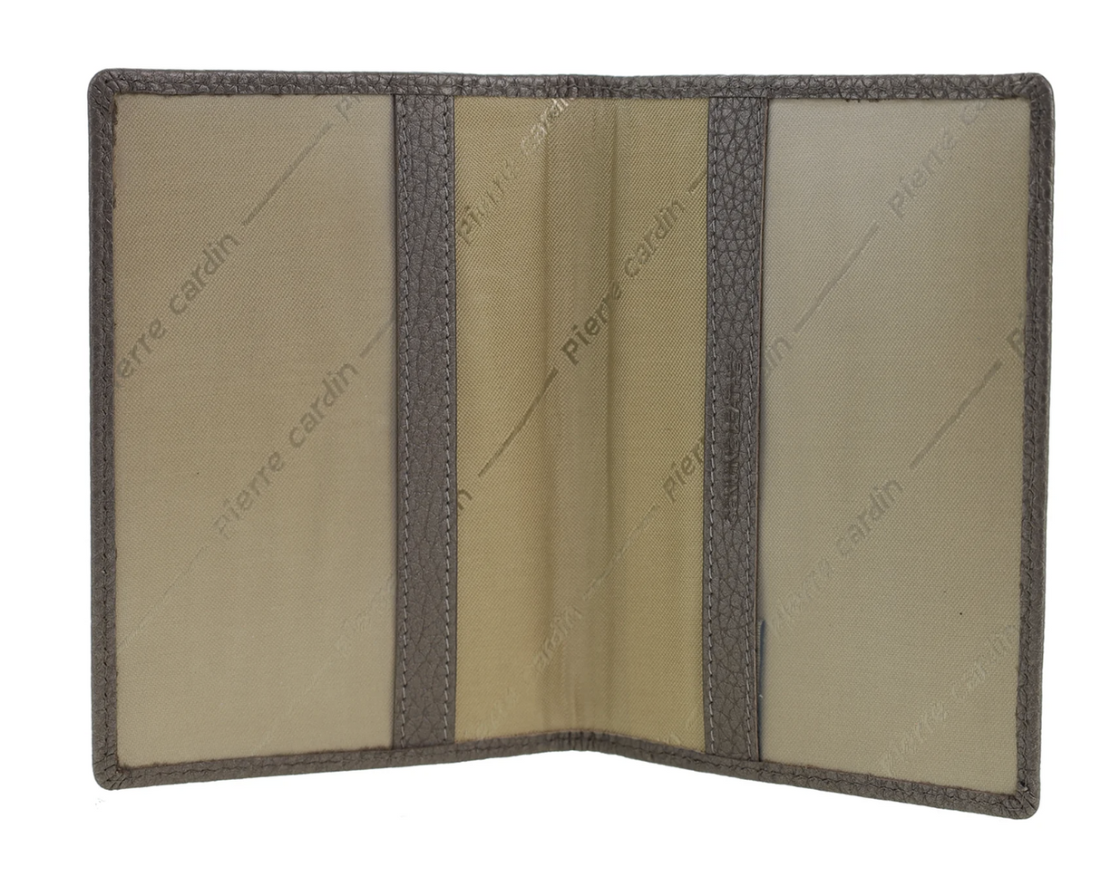 Pierre Cardin Leather Travel Passport Cover - Metallic Bronze (Slim RFID Blocking Holder)