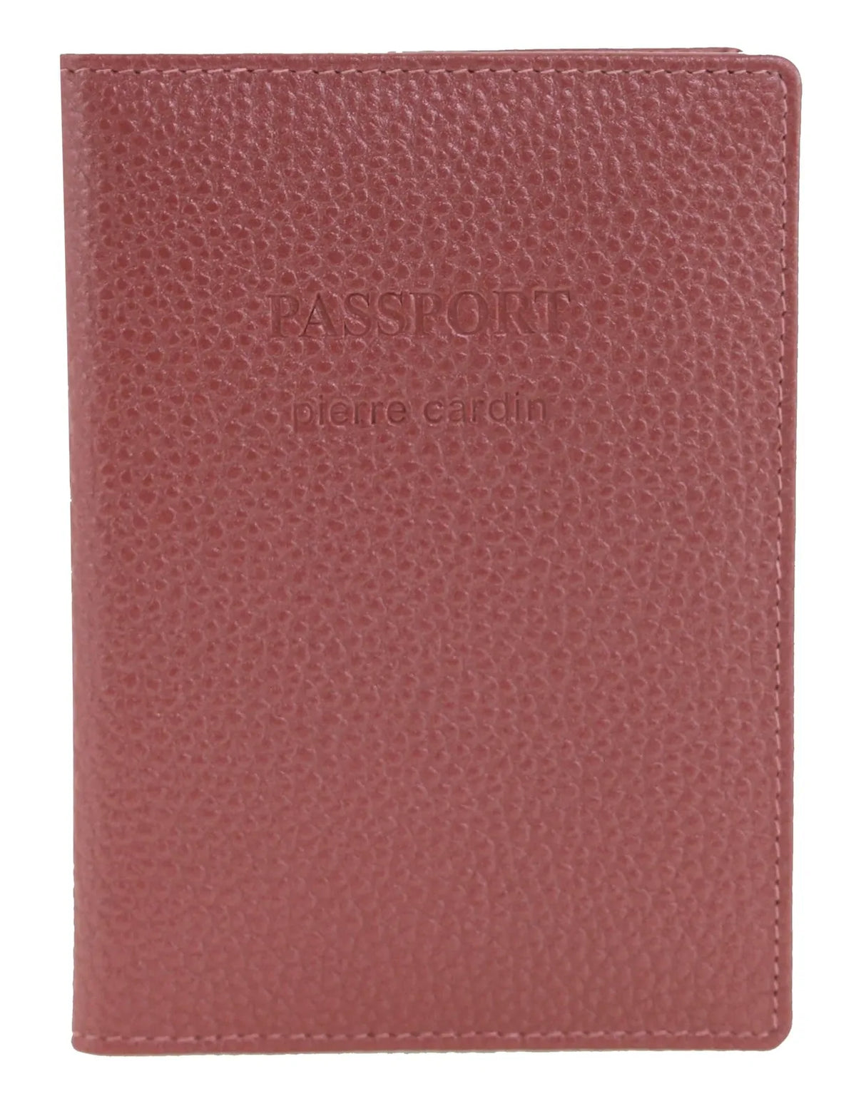 Pierre Cardin Leather Travel Passport Cover - Metallic Rose (Slim RFID Blocking Holder)