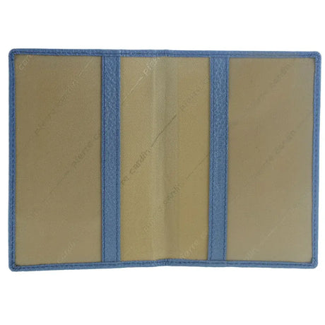 Pierre Cardin Leather Passport Wallet Cover in Pearl Blue