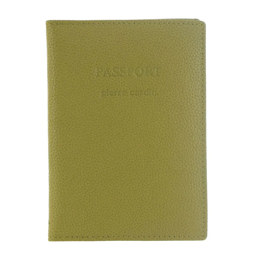 Pierre Cardin Leather Passport Wallet Cover in Yellow