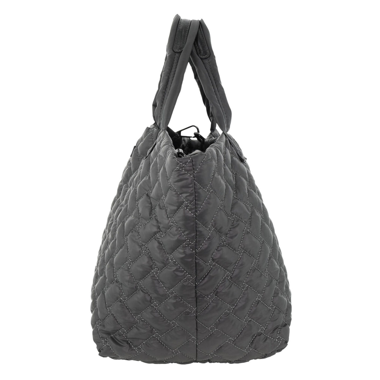 Pierre Cardin Women's Nylon Small Quilted Shoulder Tote Bag - Grey