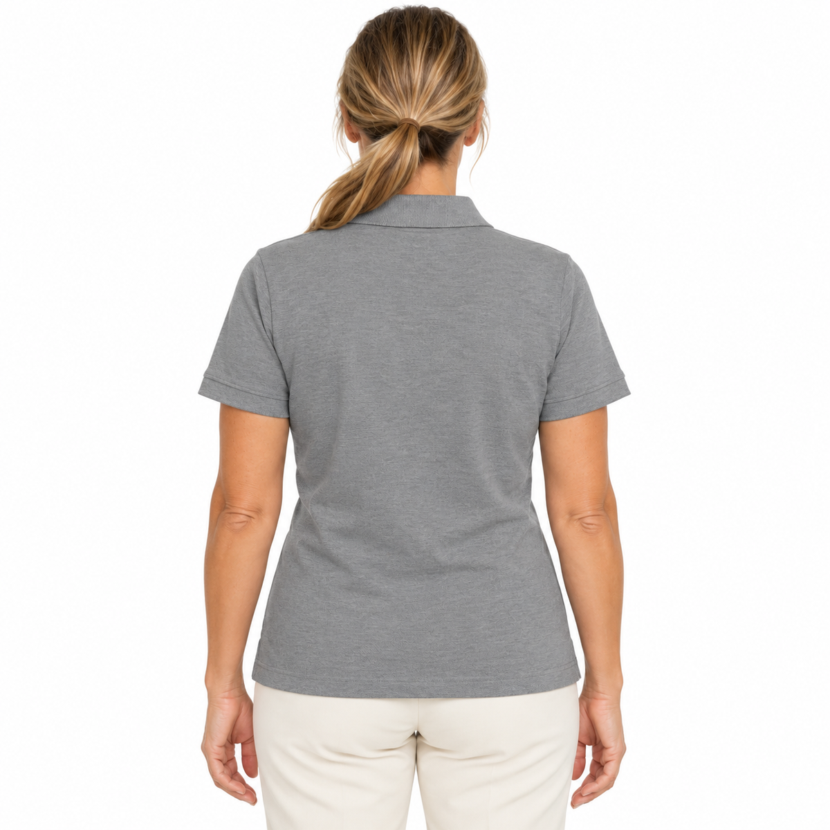 Sporte Leisure Womens "Sabb" Short Sleeve Pique Polo Shirt in Grey Marle