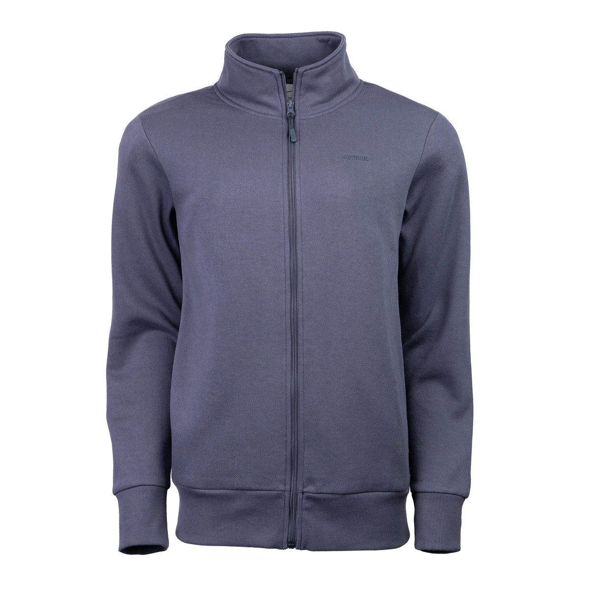 Sfida Perry Mens Fleece Full Zip Jacket - Washed Navy (Stand Collar Track Top)