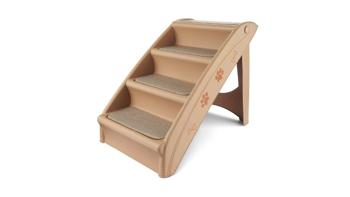 Furbulous Foldable Lightweight Pet Stairs Ladder - Brown