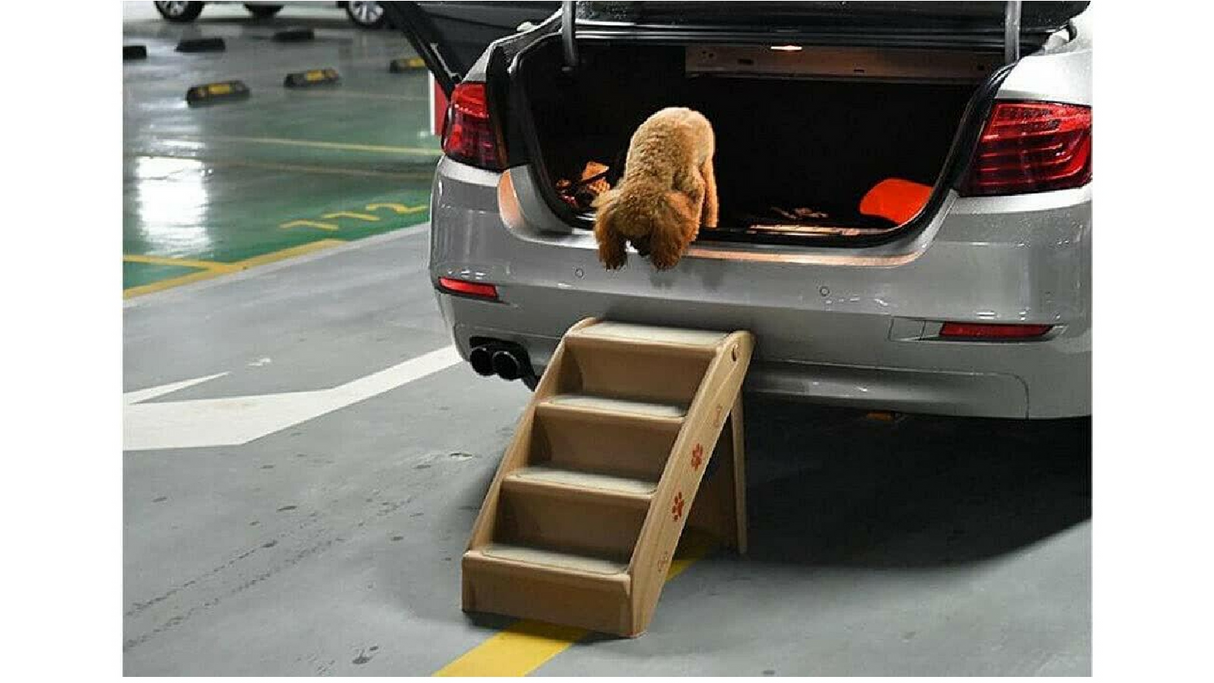 Furbulous Foldable Lightweight Pet Stairs Ladder - Brown