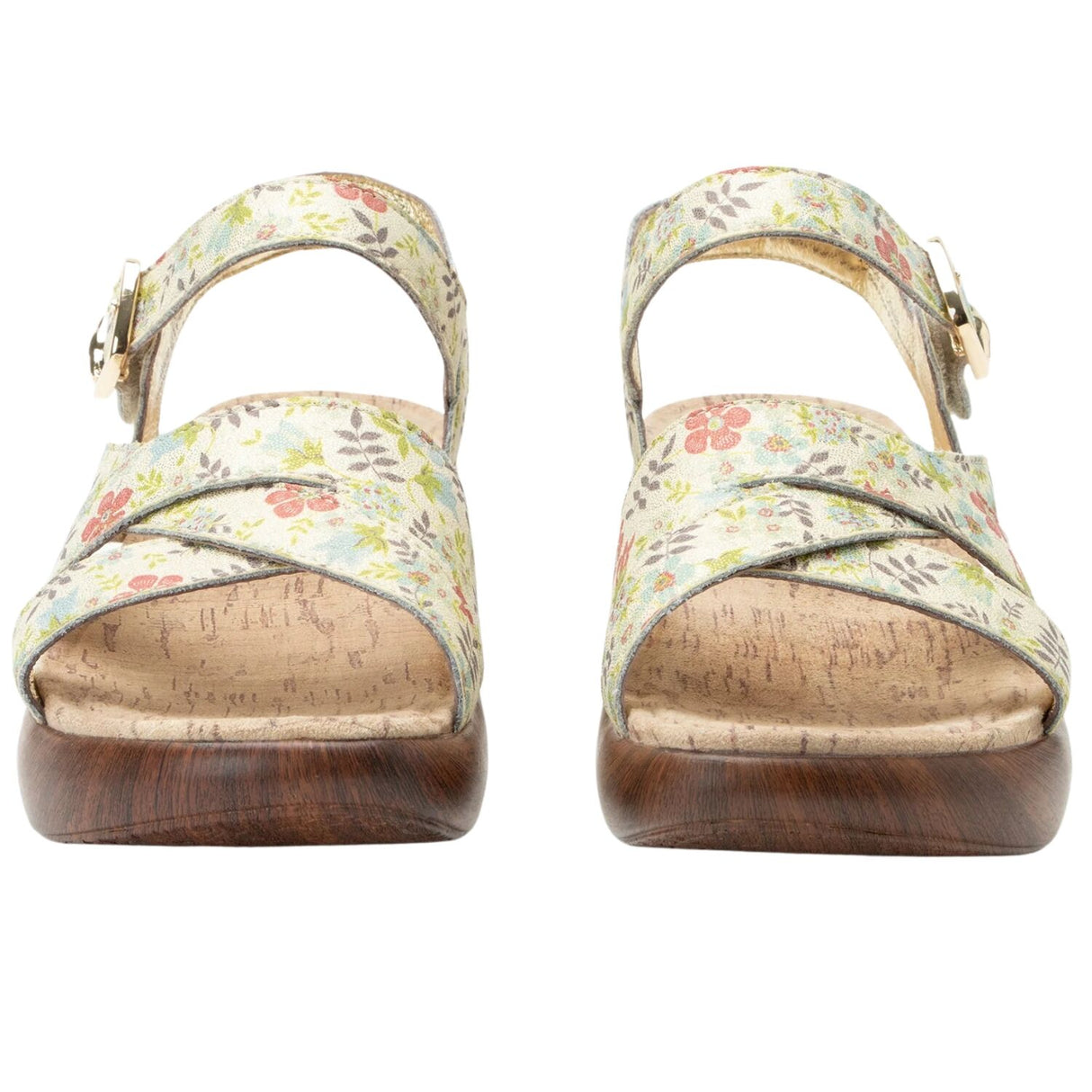 Alegria Bianca Womens Comfort Rocker Sole Leather Sandals in Good As Gold