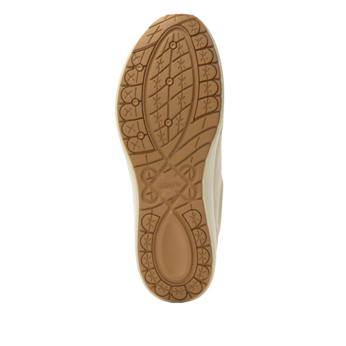 Alegria Eazeer Womens Athletic Shoes - Beige (Hiking Sneakers w/ Side Zip)