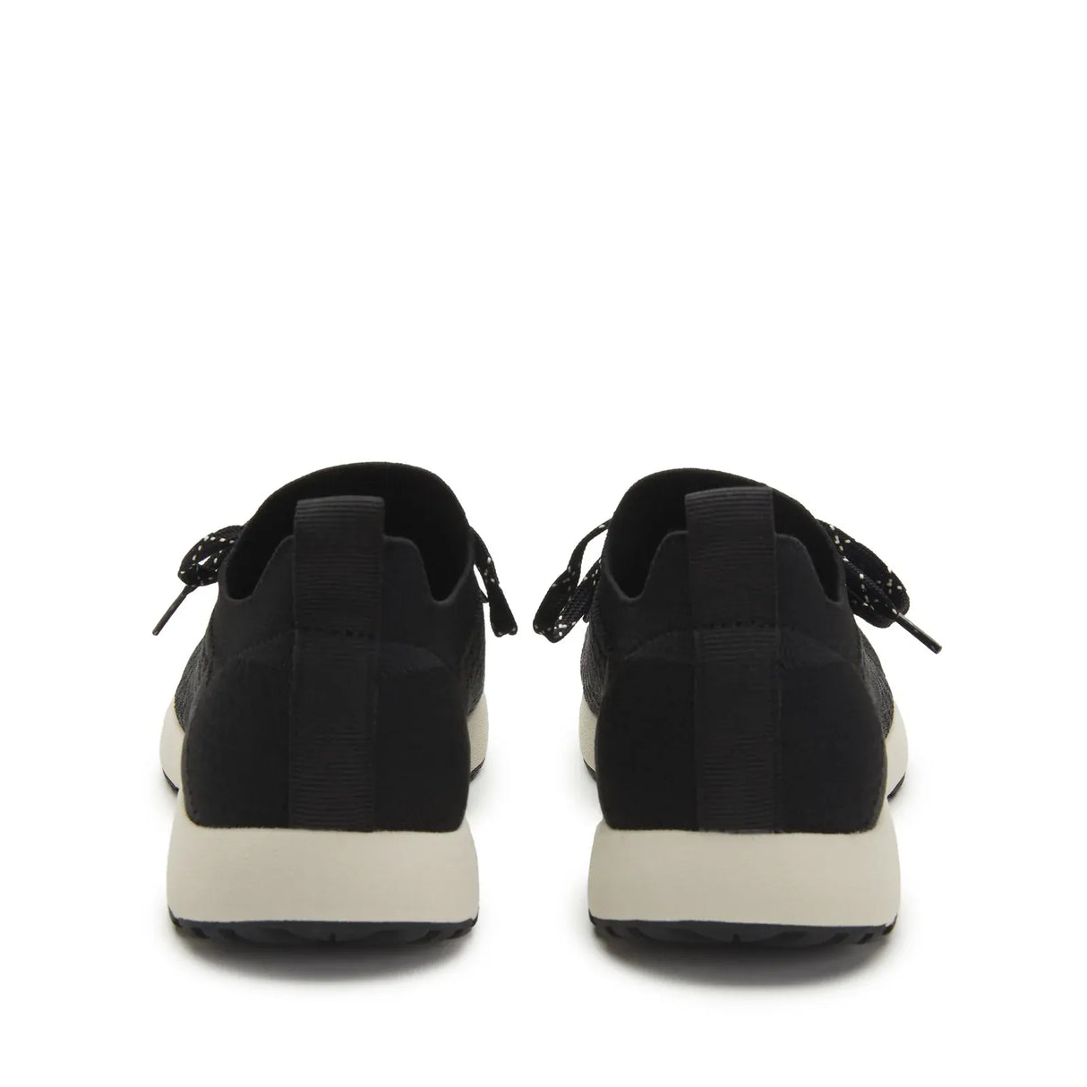 TRAQ Froliq Womens Walking Shoes Knit Lace-Up Lightweight Cushioned in Black