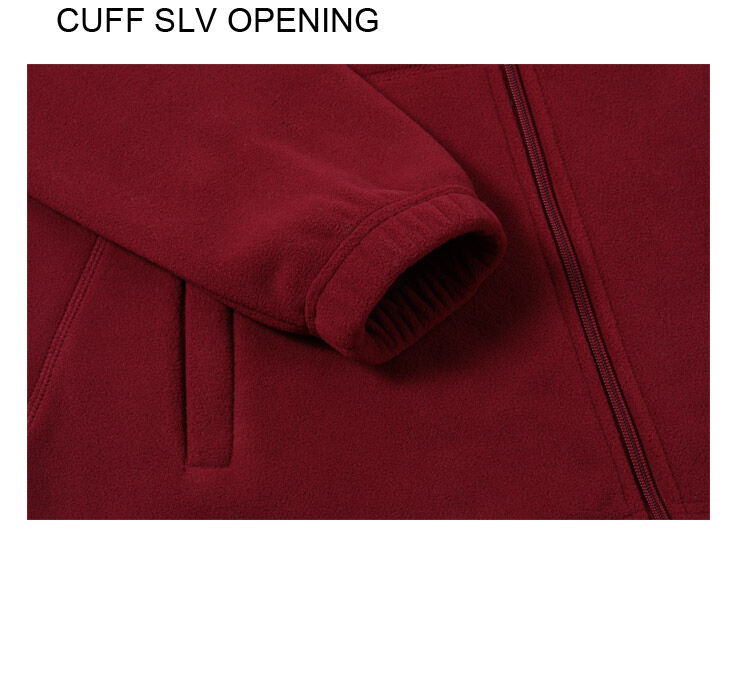 Womens Polar Fleece Full Zip Jumper Jacket Winter Warm in Burgundy