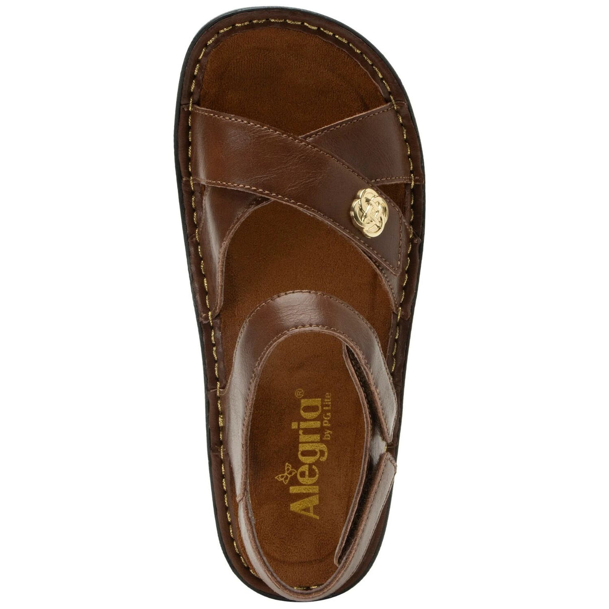 Alegria Kelsi Womens Slingback Leather Comfort Sandals in Marrone