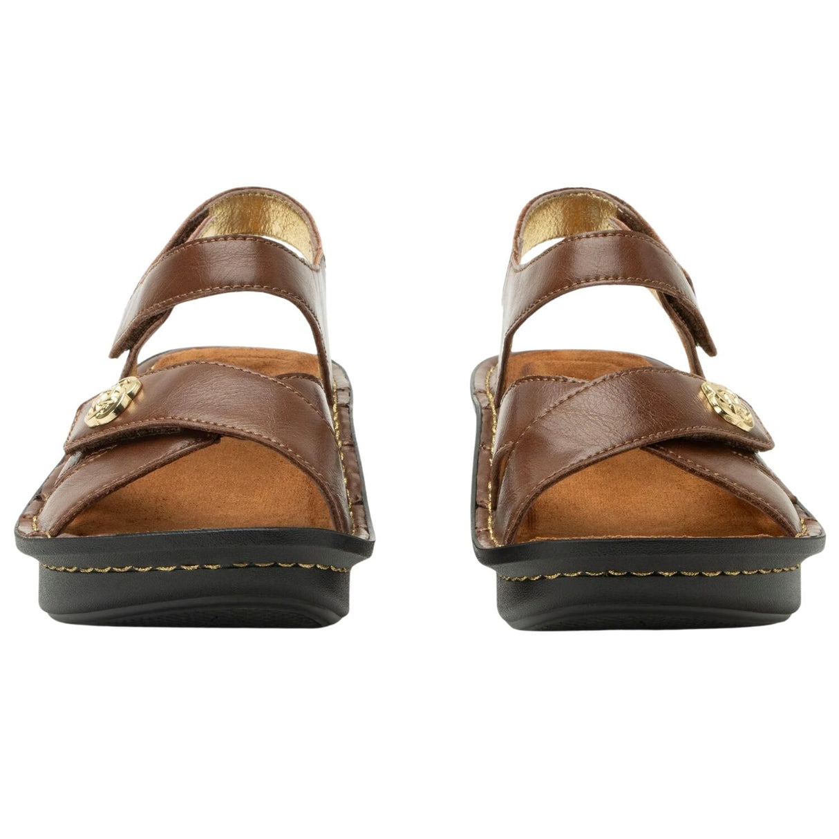 Alegria Kelsi Womens Slingback Leather Comfort Sandals in Marrone