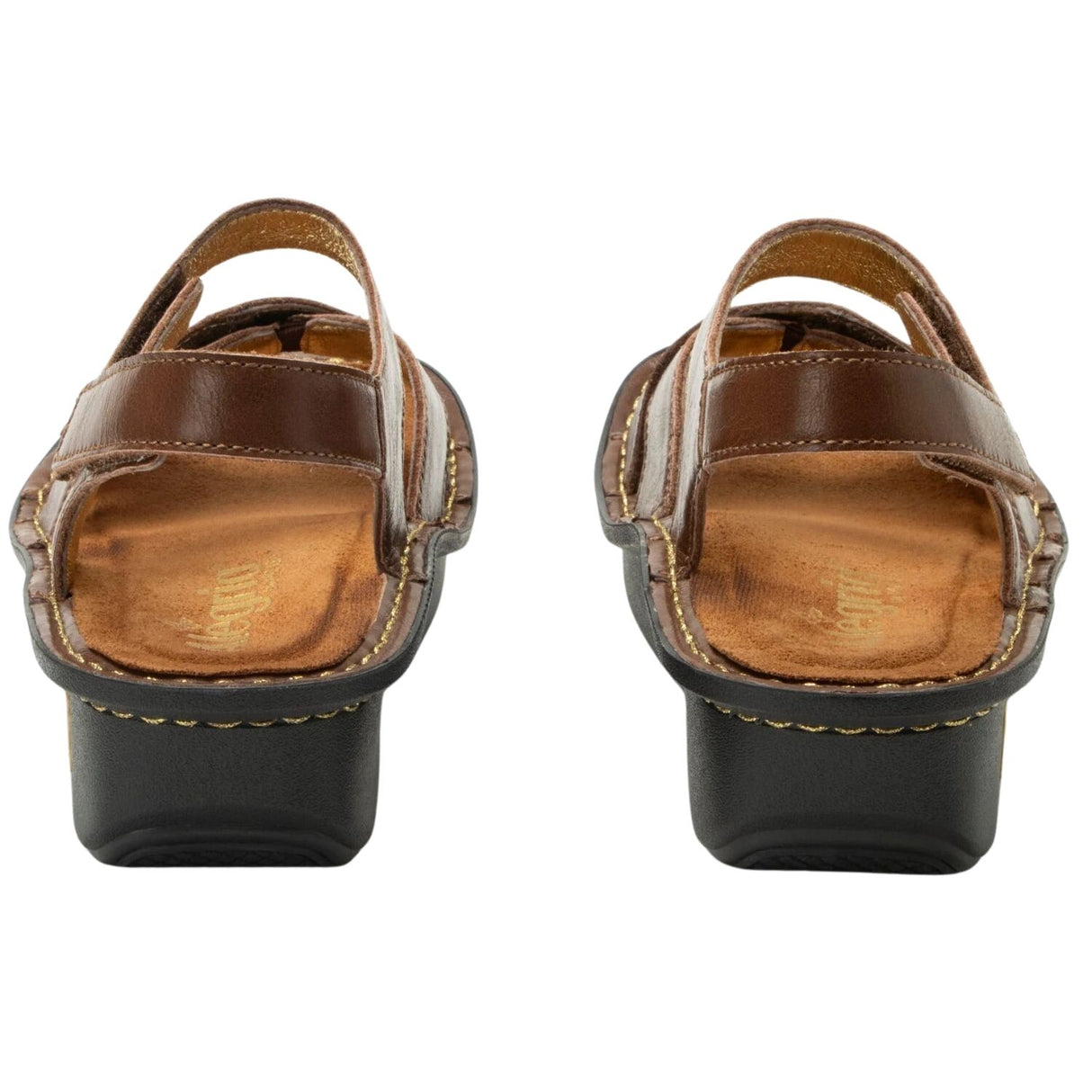 Alegria Kelsi Womens Slingback Leather Comfort Sandals in Marrone