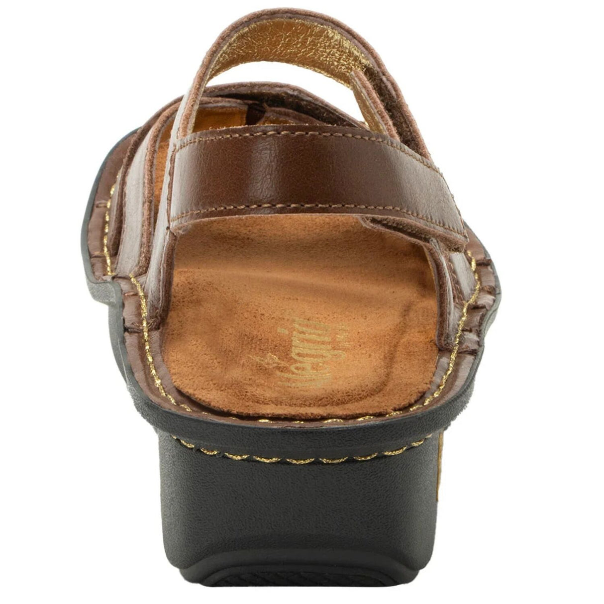 Alegria Kelsi Womens Slingback Leather Comfort Sandals in Marrone