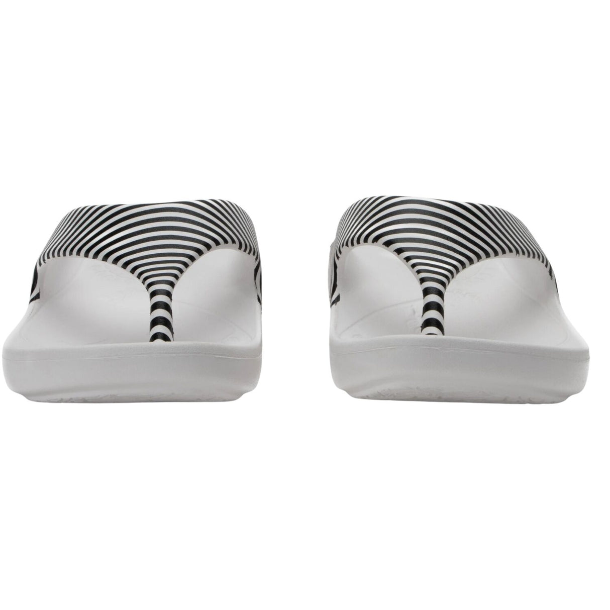 Alegria Ode Womens Sandals RecoverMe Arch Support Thong in Black & White Stripes