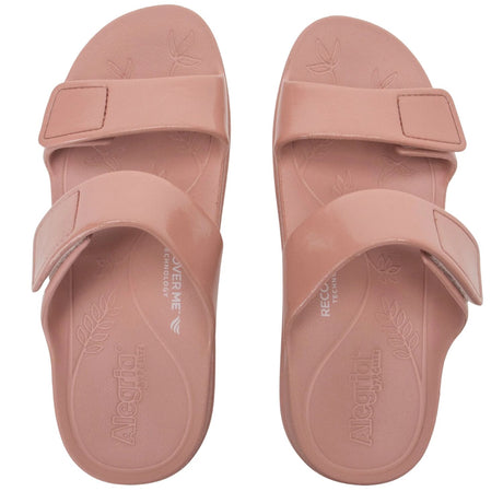 Orbyt Women’s Double Strap EVA Slide Sandals w/ Adjsutable Straps in Dusty Rose
